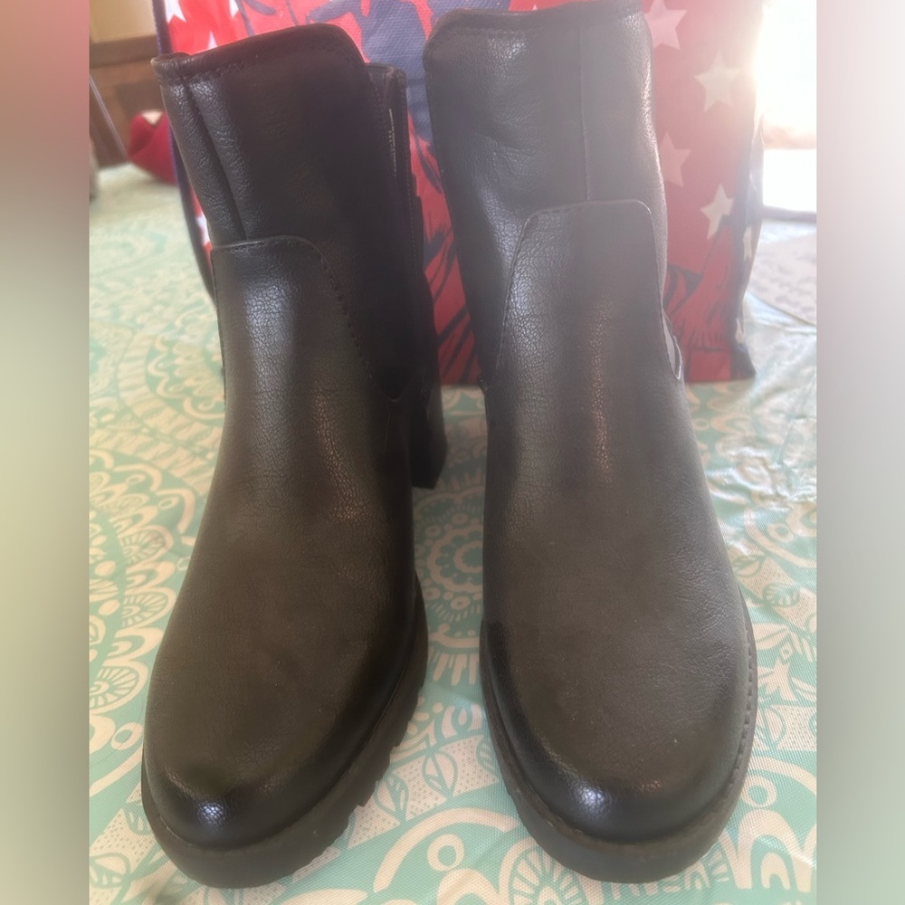 BareTraps Black Women's Ankle Boots with Block Heel